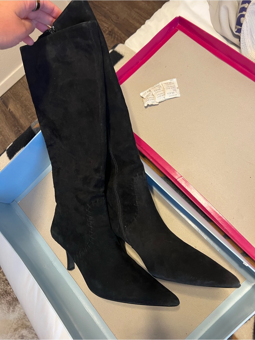 Tall Suede heeled boots